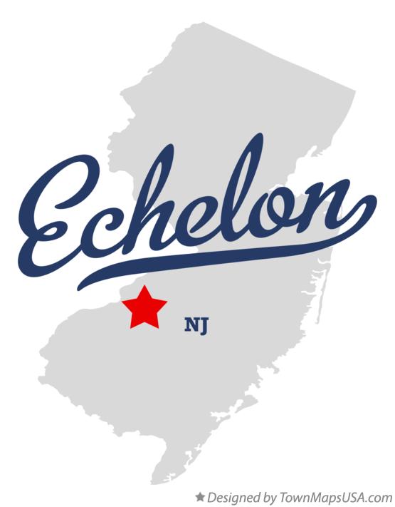 Map of Echelon New Jersey NJ