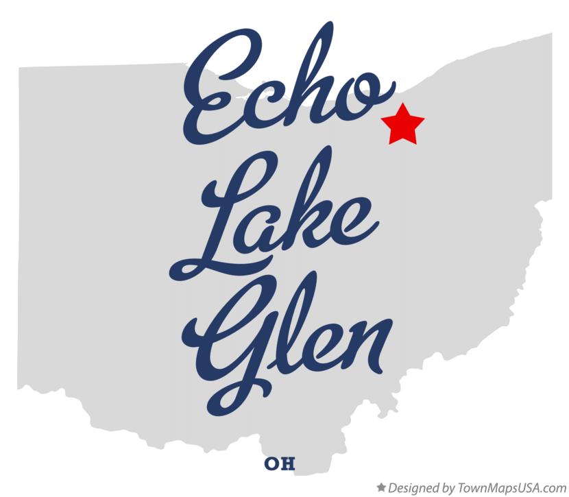 Map of Echo Lake Glen Ohio OH