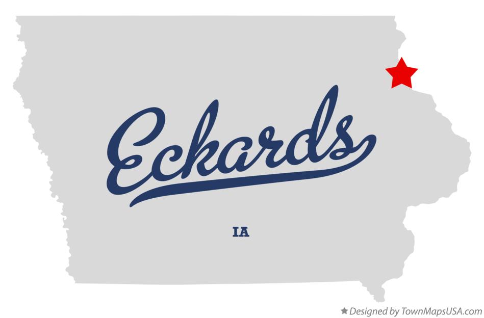 Map of Eckards Iowa IA