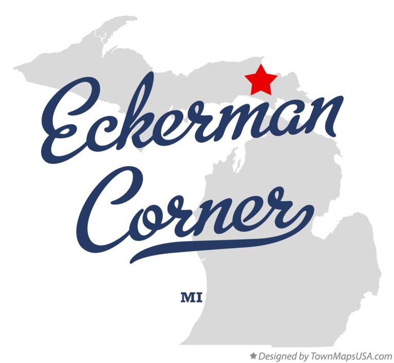 Map of Eckerman Corner Michigan MI