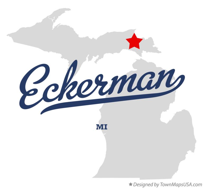 Map of Eckerman Michigan MI
