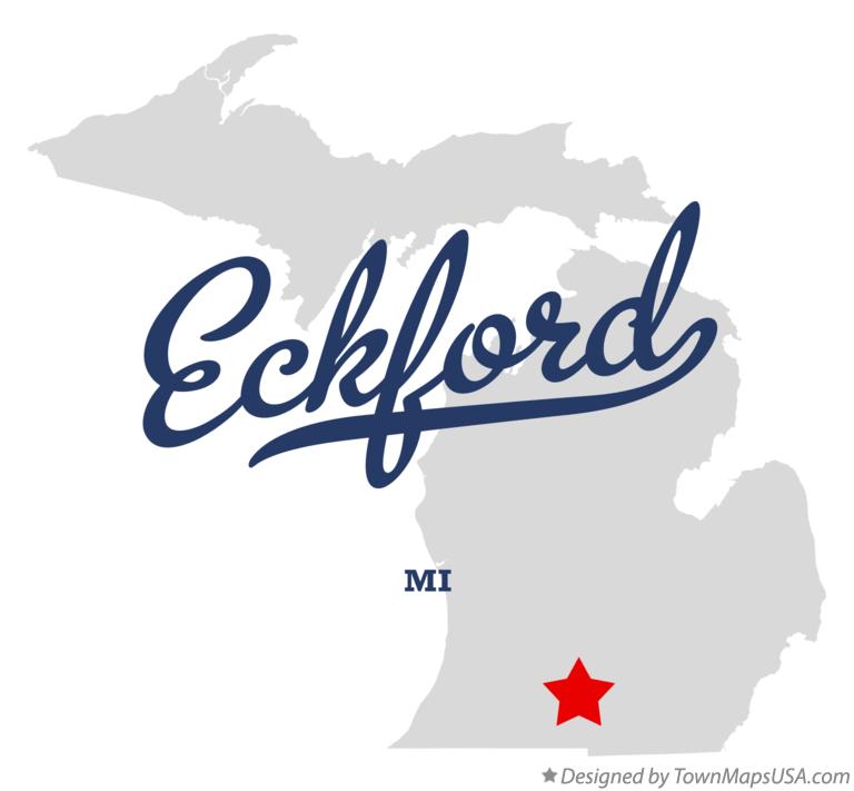 Map of Eckford Michigan MI