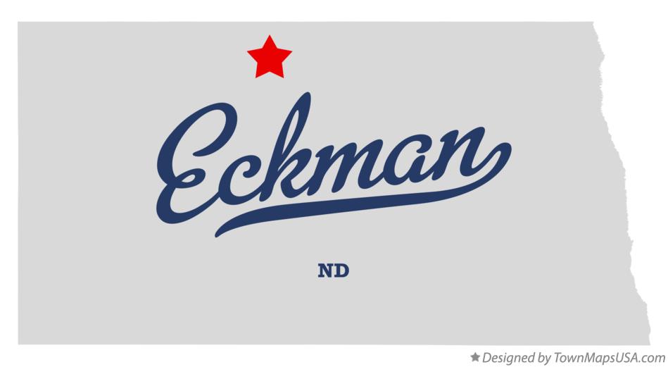 Map of Eckman North Dakota ND