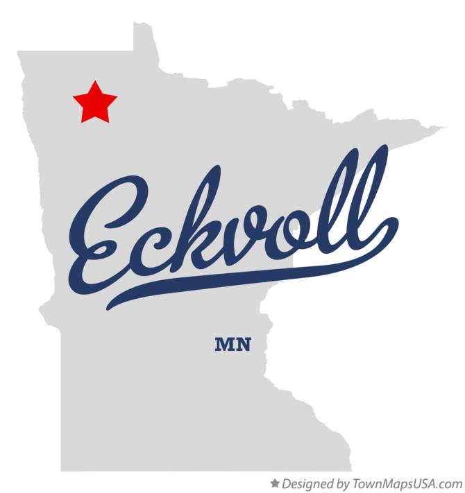 Map of Eckvoll Minnesota MN