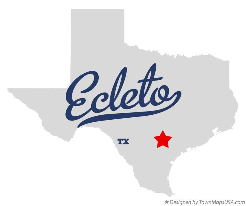 Map of Ecleto Texas TX