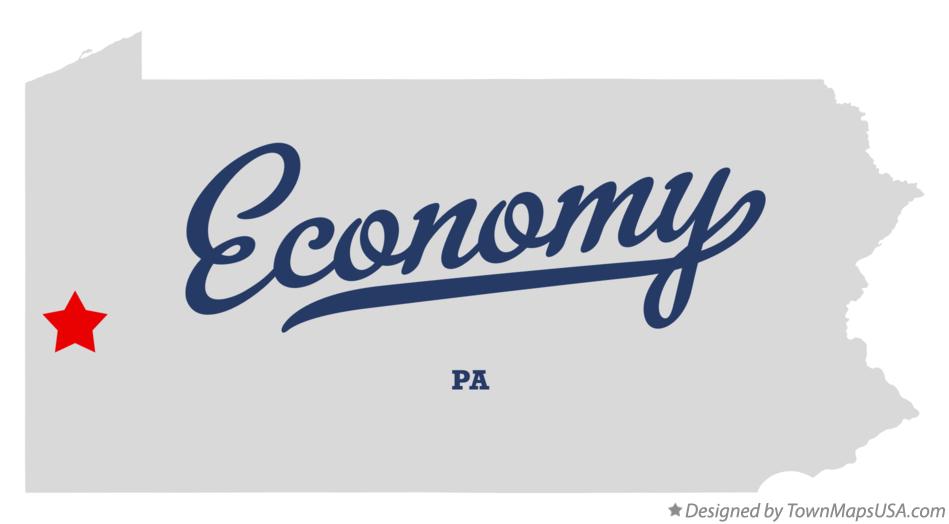 Map of Economy Pennsylvania PA