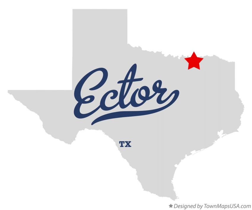 Map of Ector Texas TX
