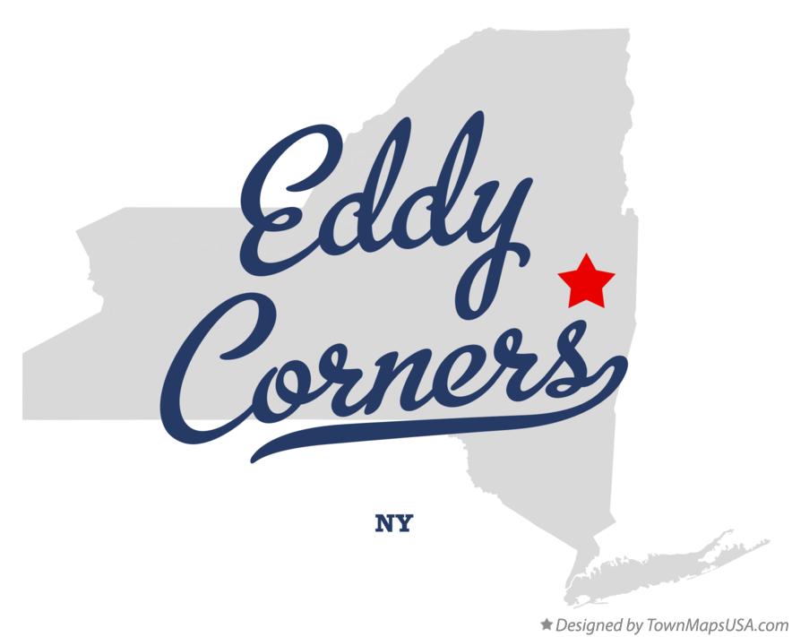 Map of Eddy Corners New York NY