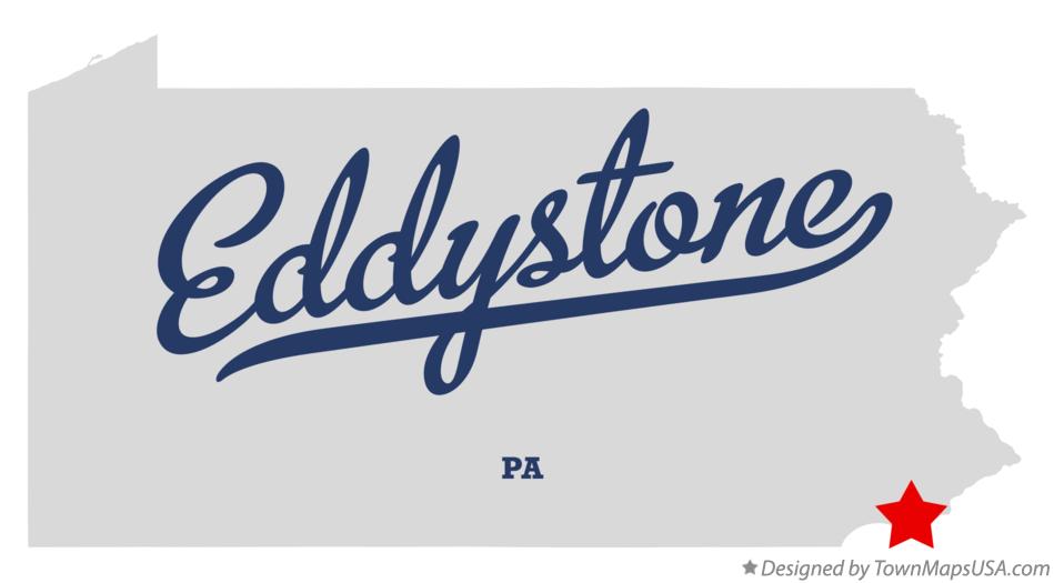 Map of Eddystone Pennsylvania PA