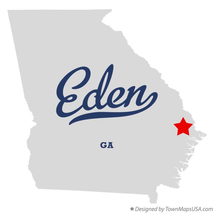 Map of Eden Georgia GA