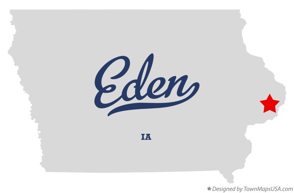 Map of Eden Iowa IA