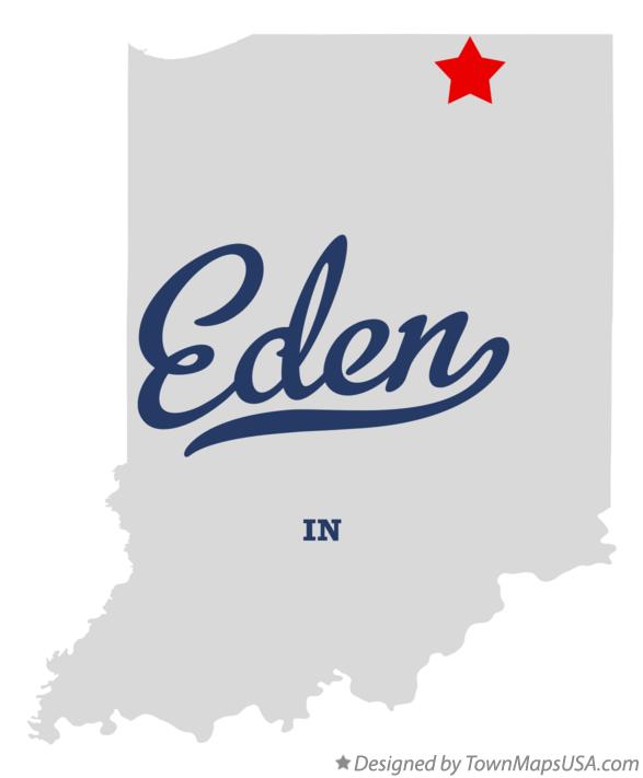 Map of Eden Indiana IN