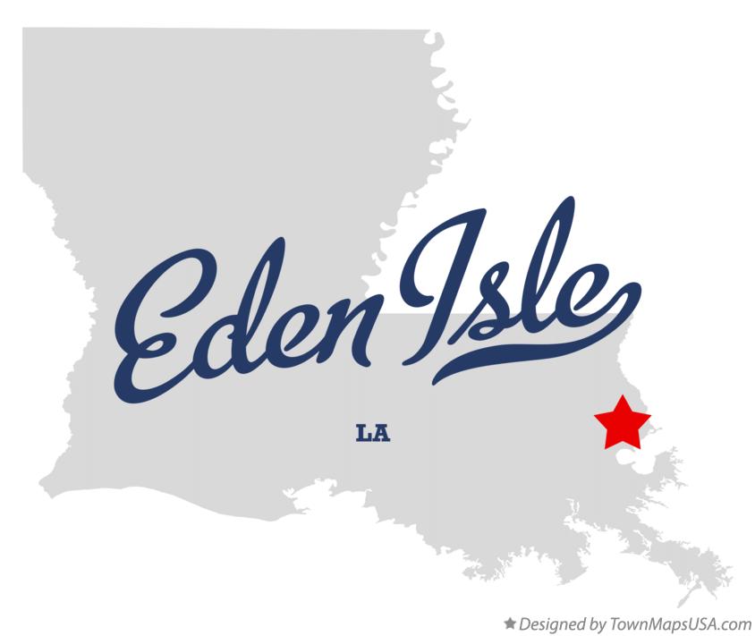 Map of Eden Isle Louisiana LA