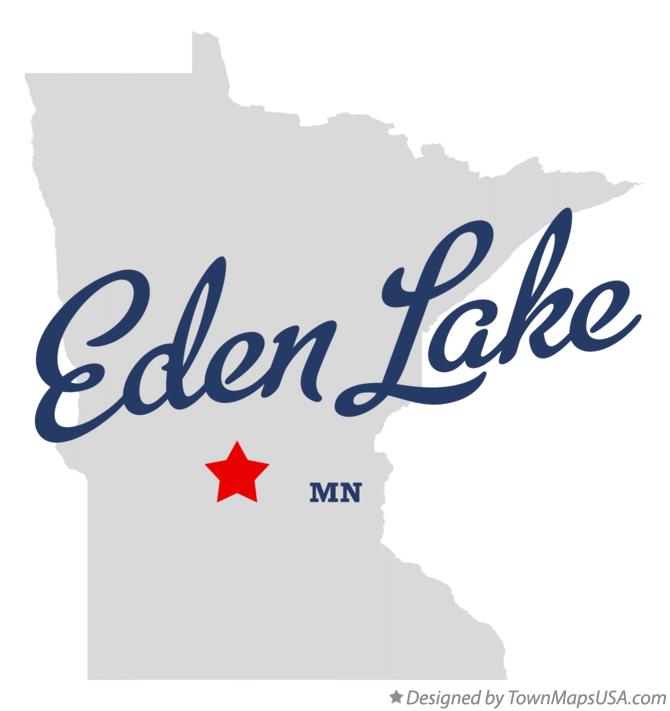 Map of Eden Lake Minnesota MN