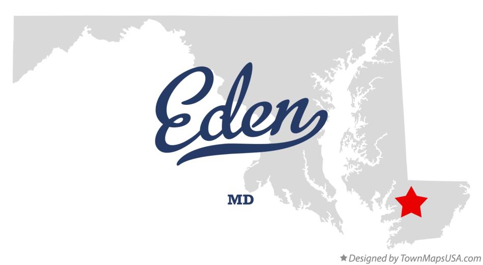 Map of Eden Maryland MD