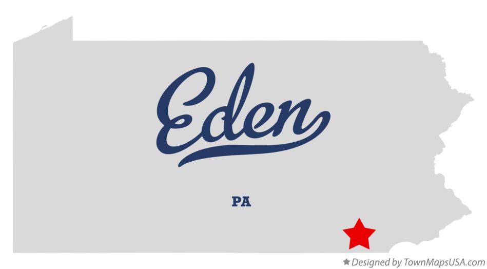 Map of Eden Pennsylvania PA