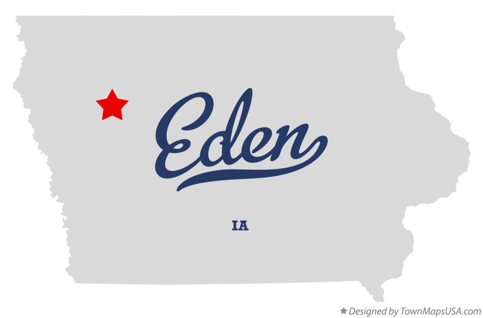 Map of Eden Iowa IA