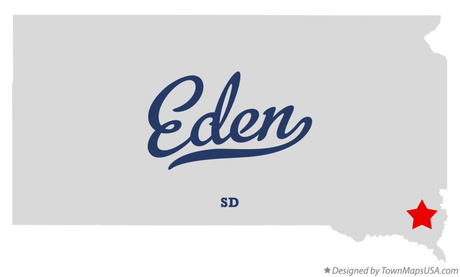 Map of Eden South Dakota SD