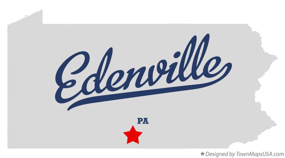 Map of Edenville Pennsylvania PA