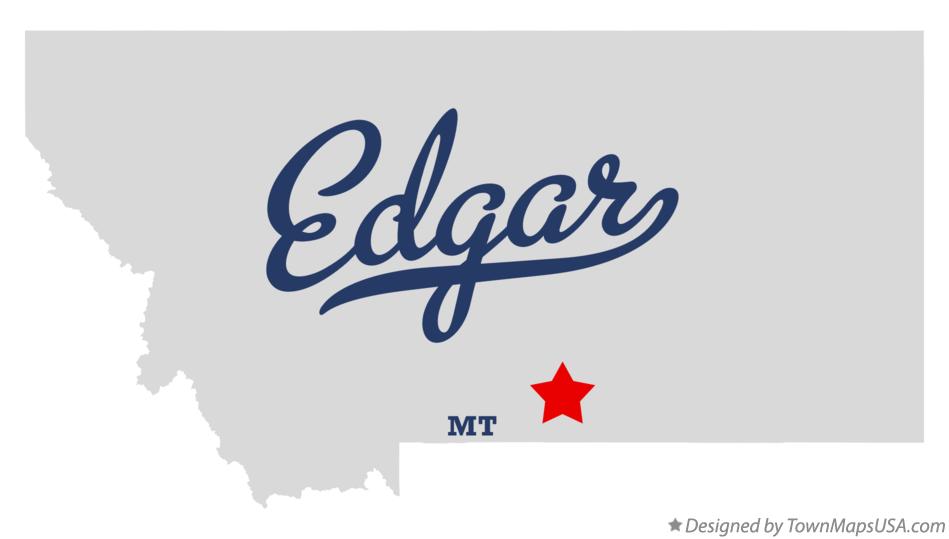 Map of Edgar Montana MT