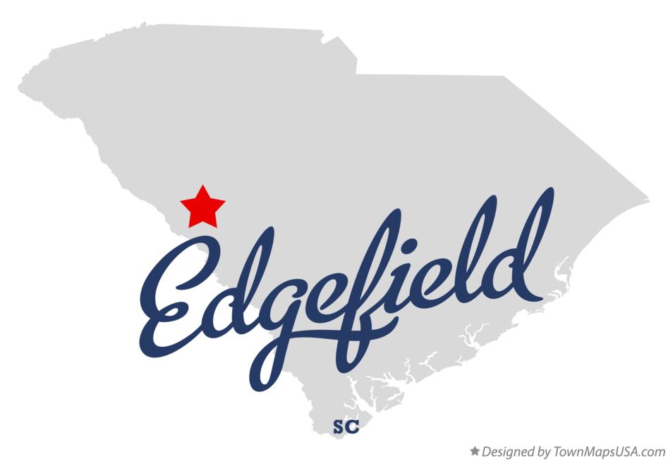 Map of Edgefield South Carolina SC