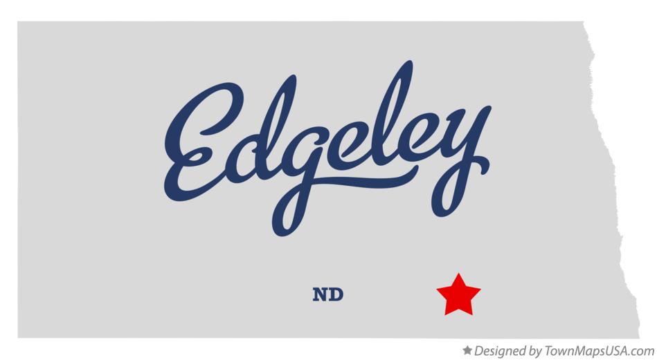 Map of Edgeley North Dakota ND