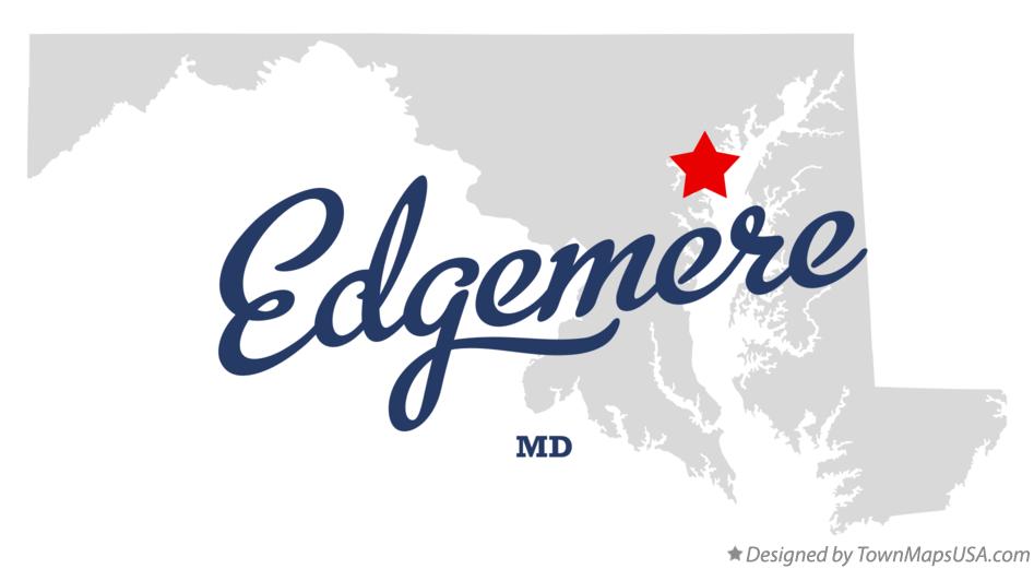 Map of Edgemere Maryland MD