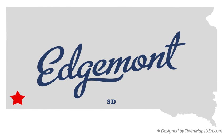 Map of Edgemont South Dakota SD
