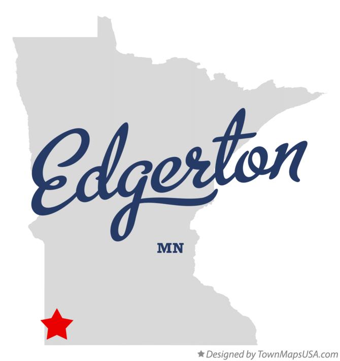 Map of Edgerton Minnesota MN