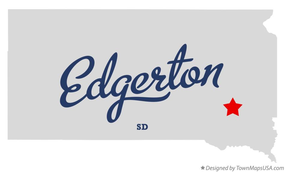 Map of Edgerton South Dakota SD