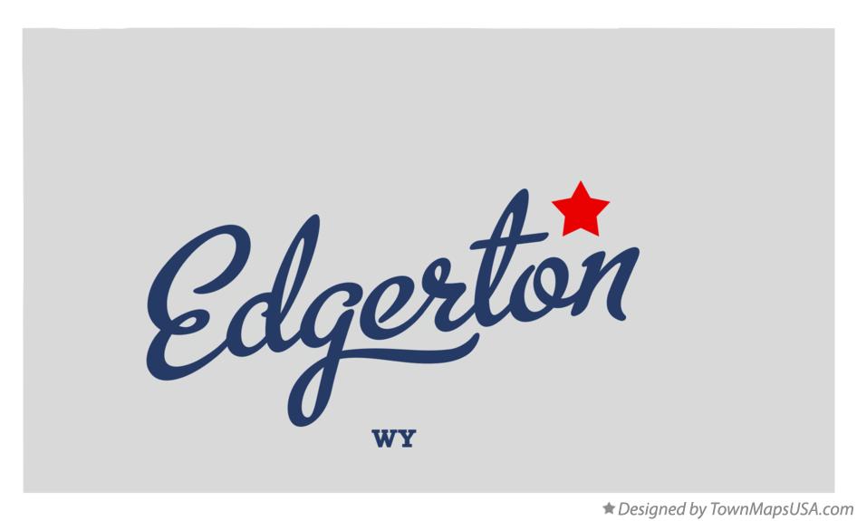 Map of Edgerton Wyoming WY