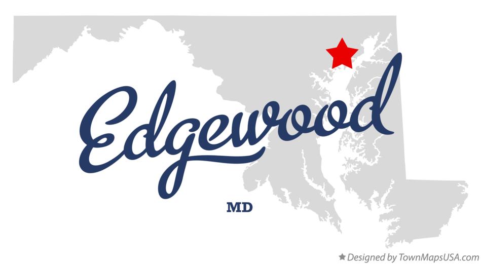 Map of Edgewood Maryland MD