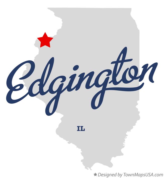 Map of Edgington Illinois IL