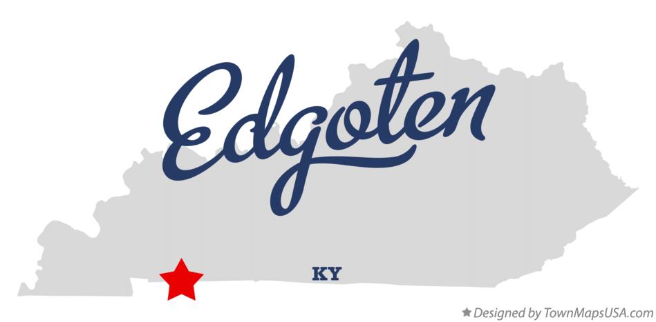 Map of Edgoten Kentucky KY