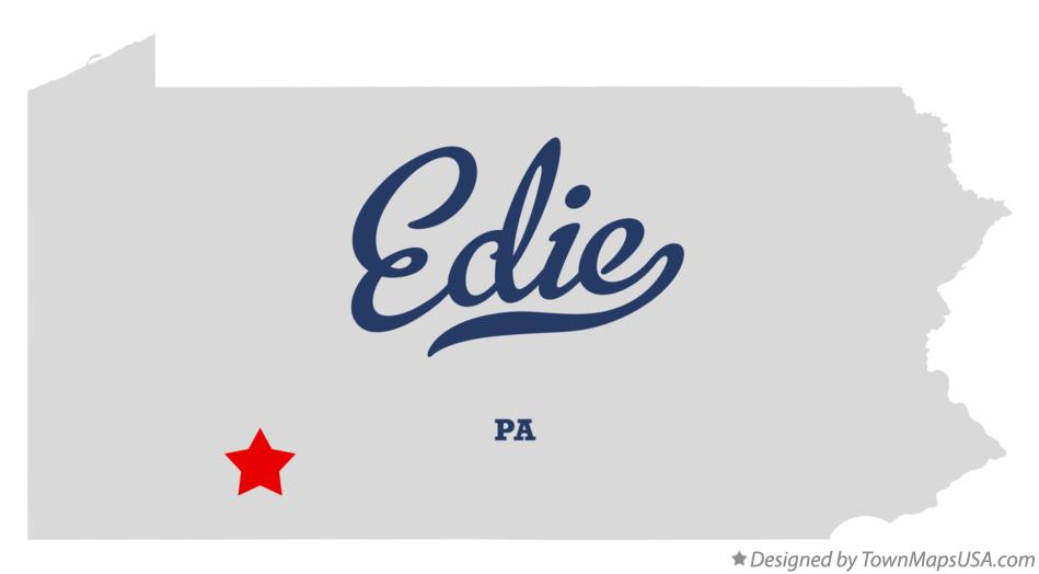 Map of Edie Pennsylvania PA
