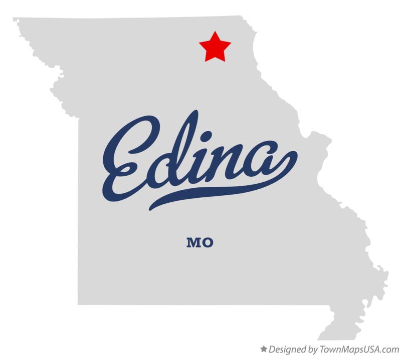 Map of Edina Missouri MO
