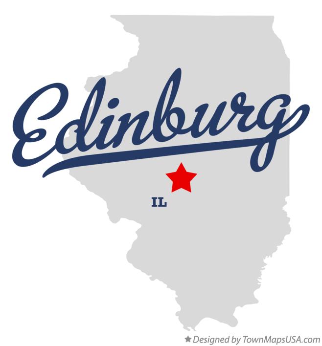 Map of Edinburg Illinois IL