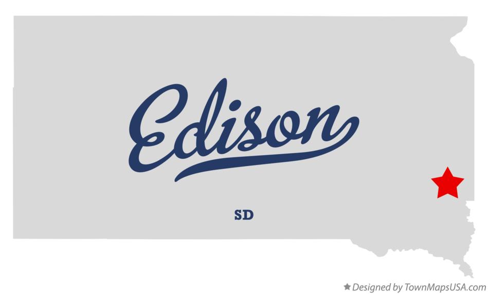 Map of Edison South Dakota SD