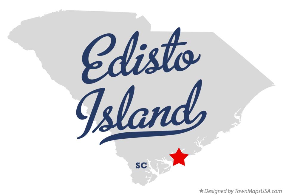 Map of Edisto Island South Carolina SC