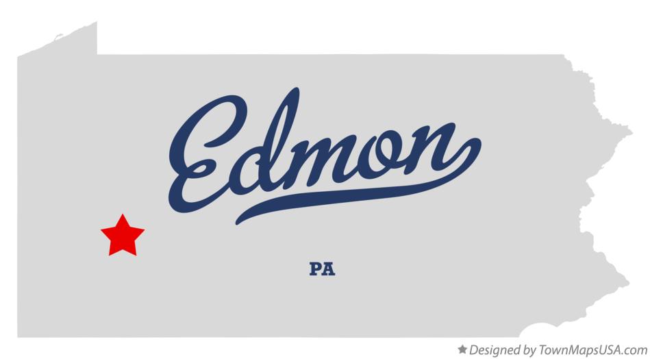 Map of Edmon Pennsylvania PA