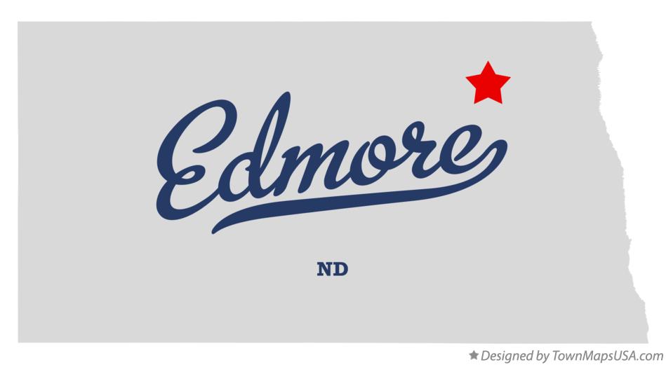 Map of Edmore North Dakota ND