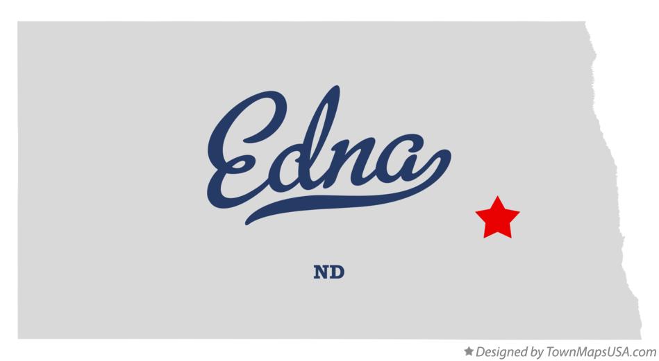 Map of Edna North Dakota ND