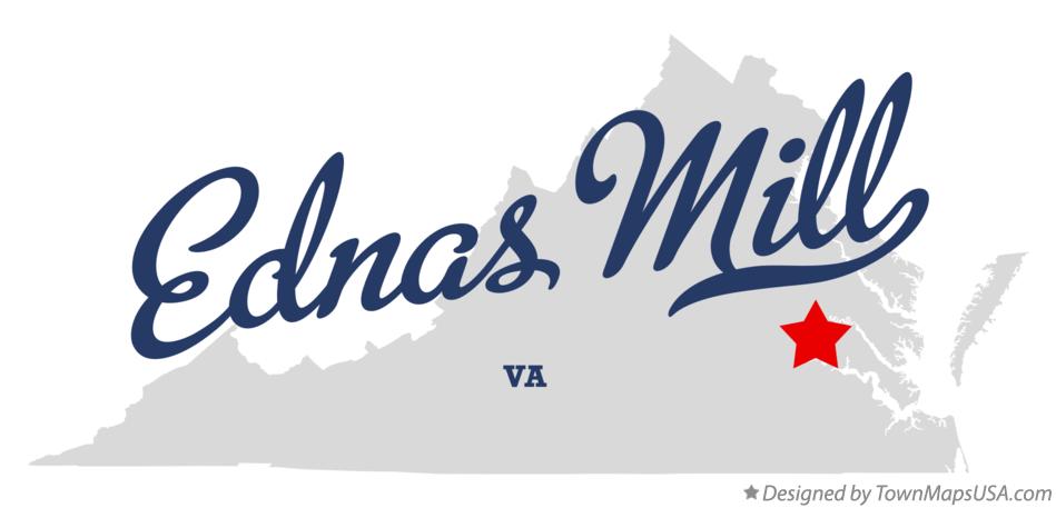 Map of Ednas Mill Virginia VA