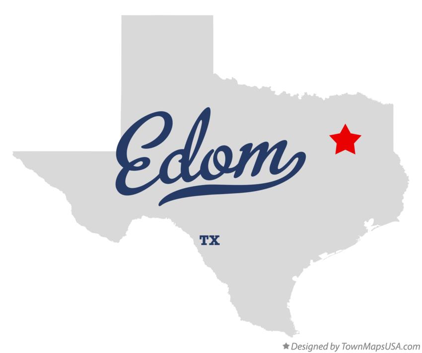 Map of Edom Texas TX