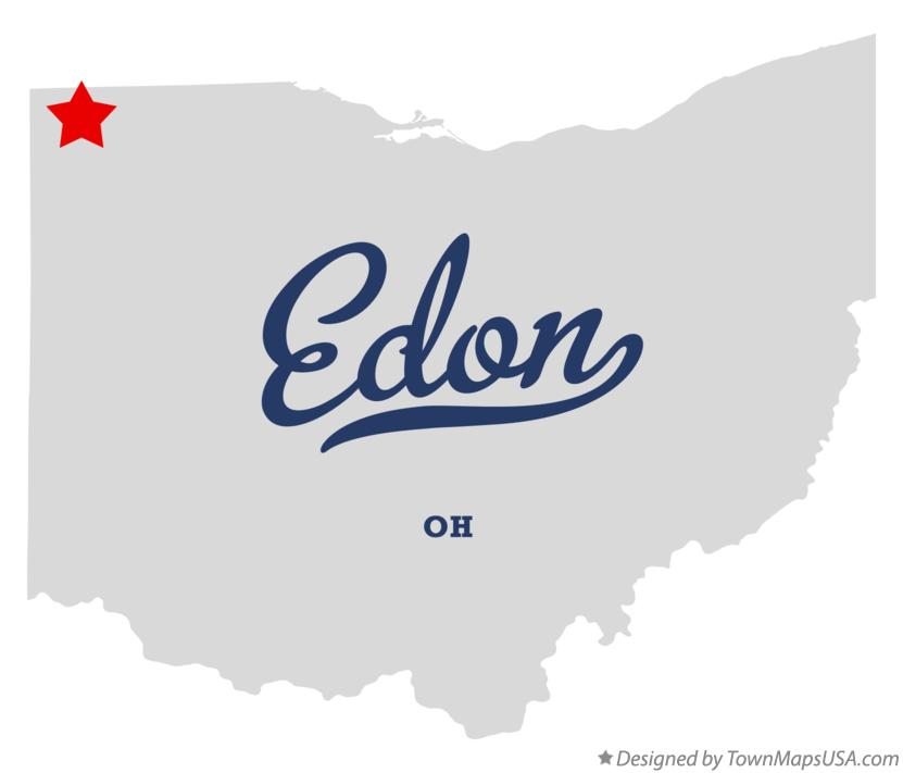 Map of Edon Ohio OH