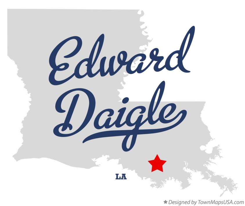 Map of Edward Daigle Louisiana LA