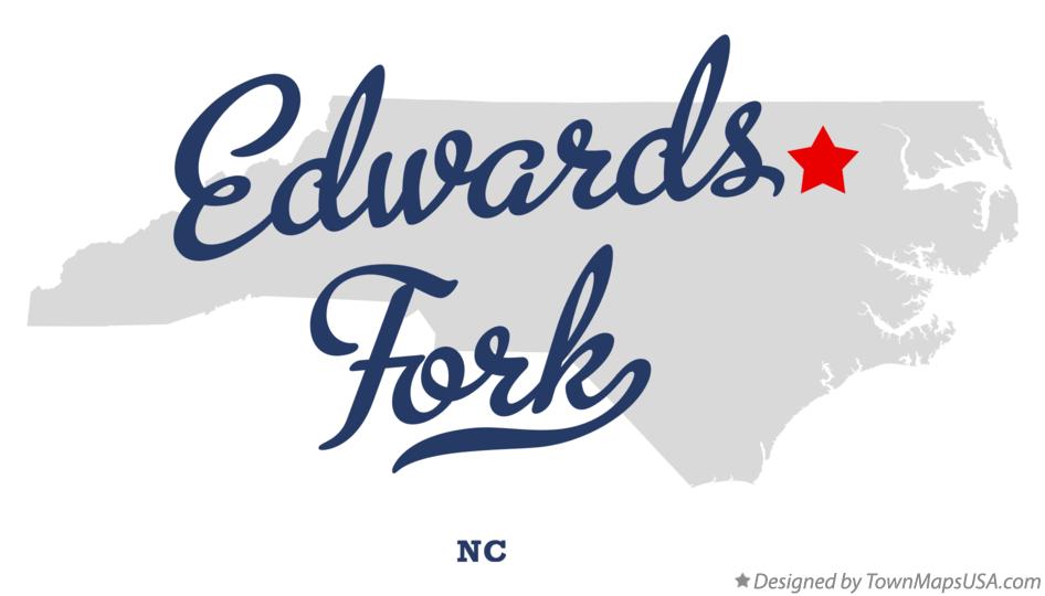 Map of Edwards Fork North Carolina NC