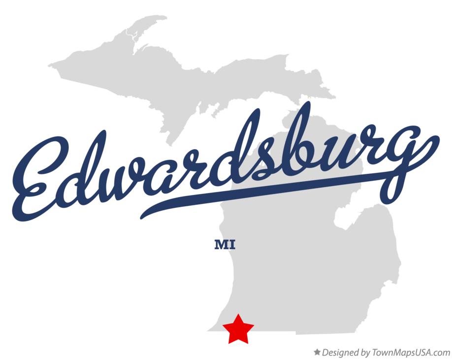 Map of Edwardsburg Michigan MI