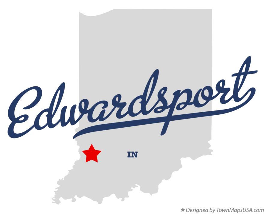 Map of Edwardsport Indiana IN