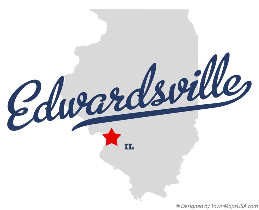 Map of Edwardsville Illinois IL
